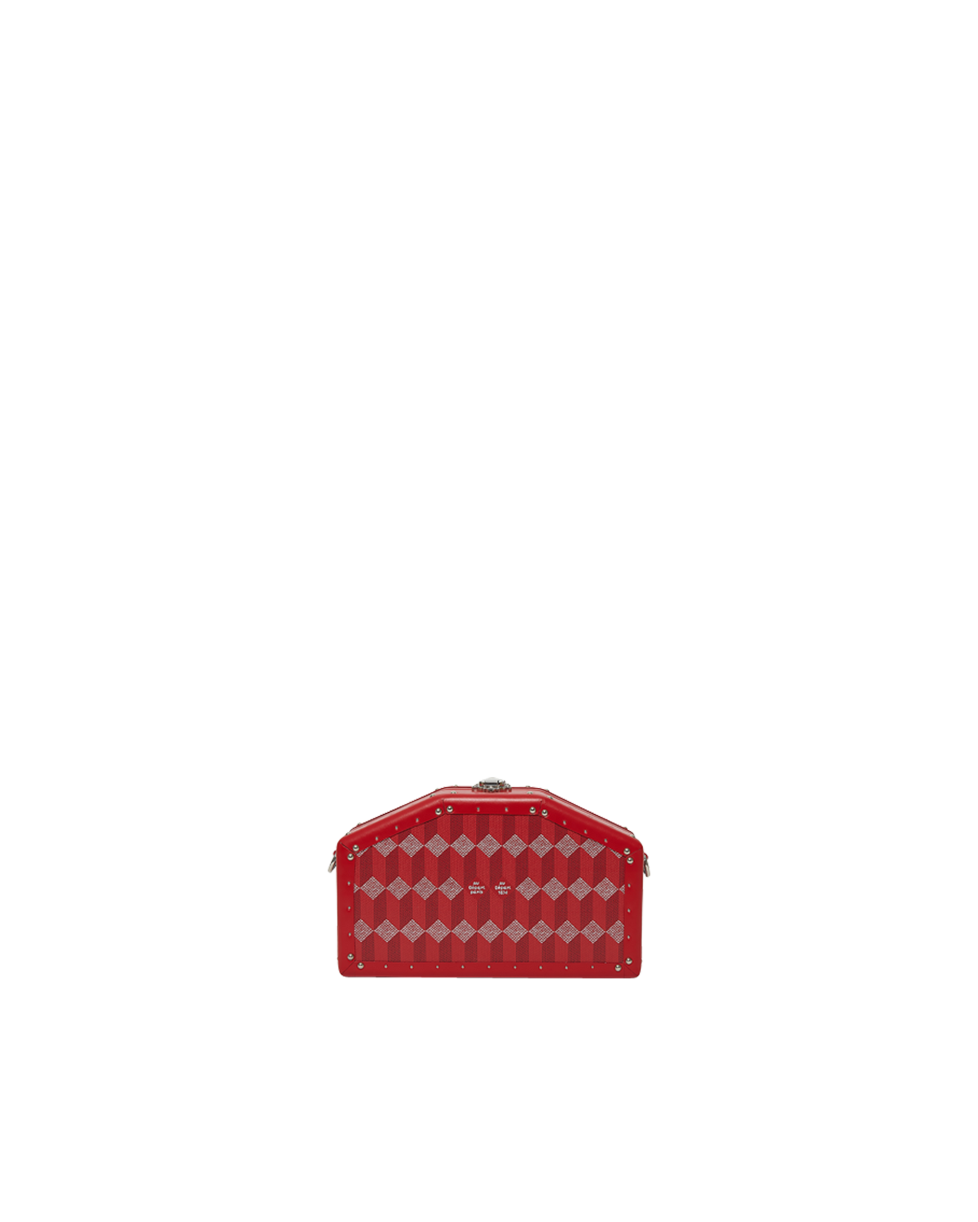 Le Nano Trunk Hexagone Toile Enduite Rouge