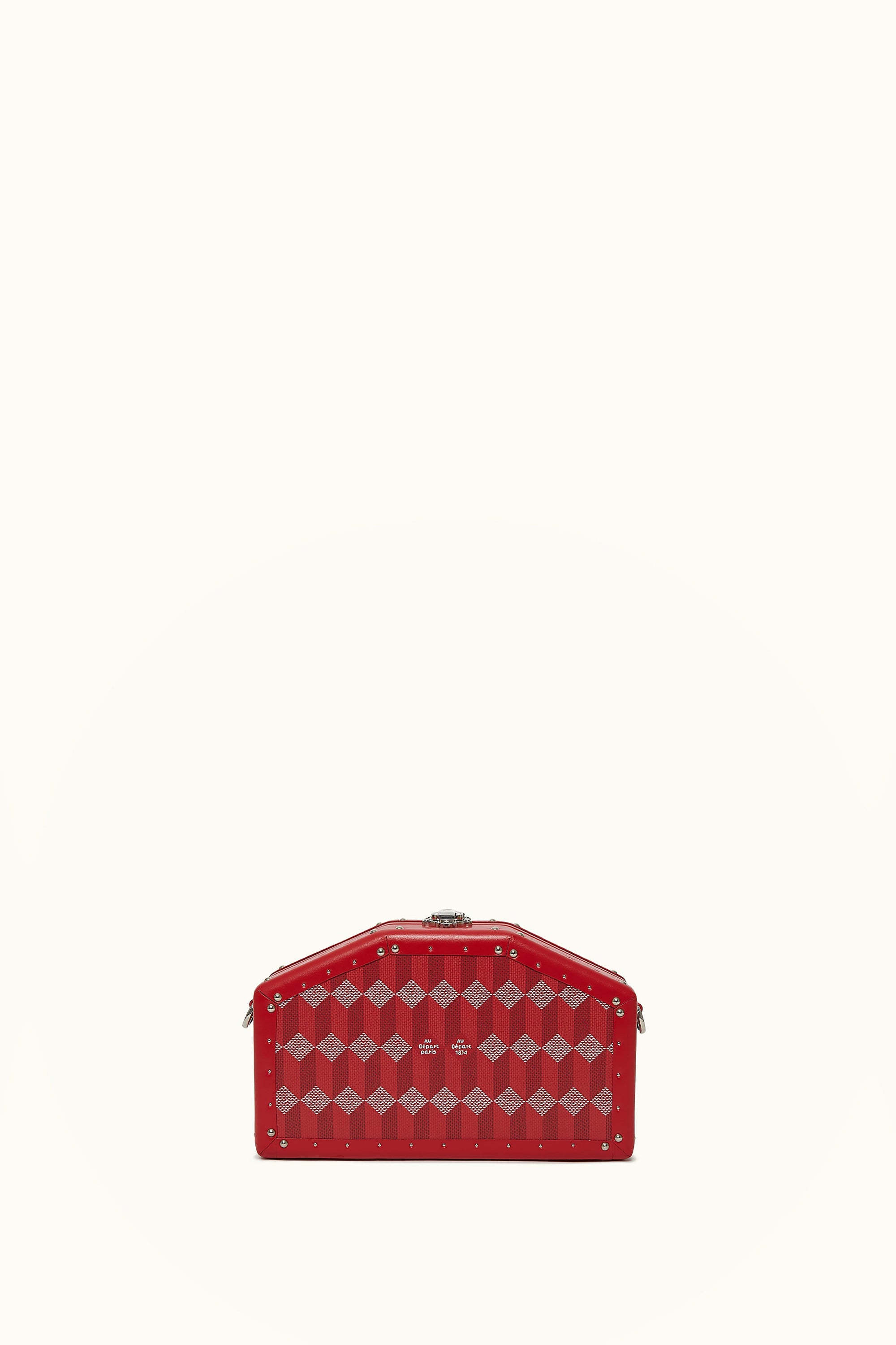 Le Nano Trunk Hexagone Toile Enduite Rouge