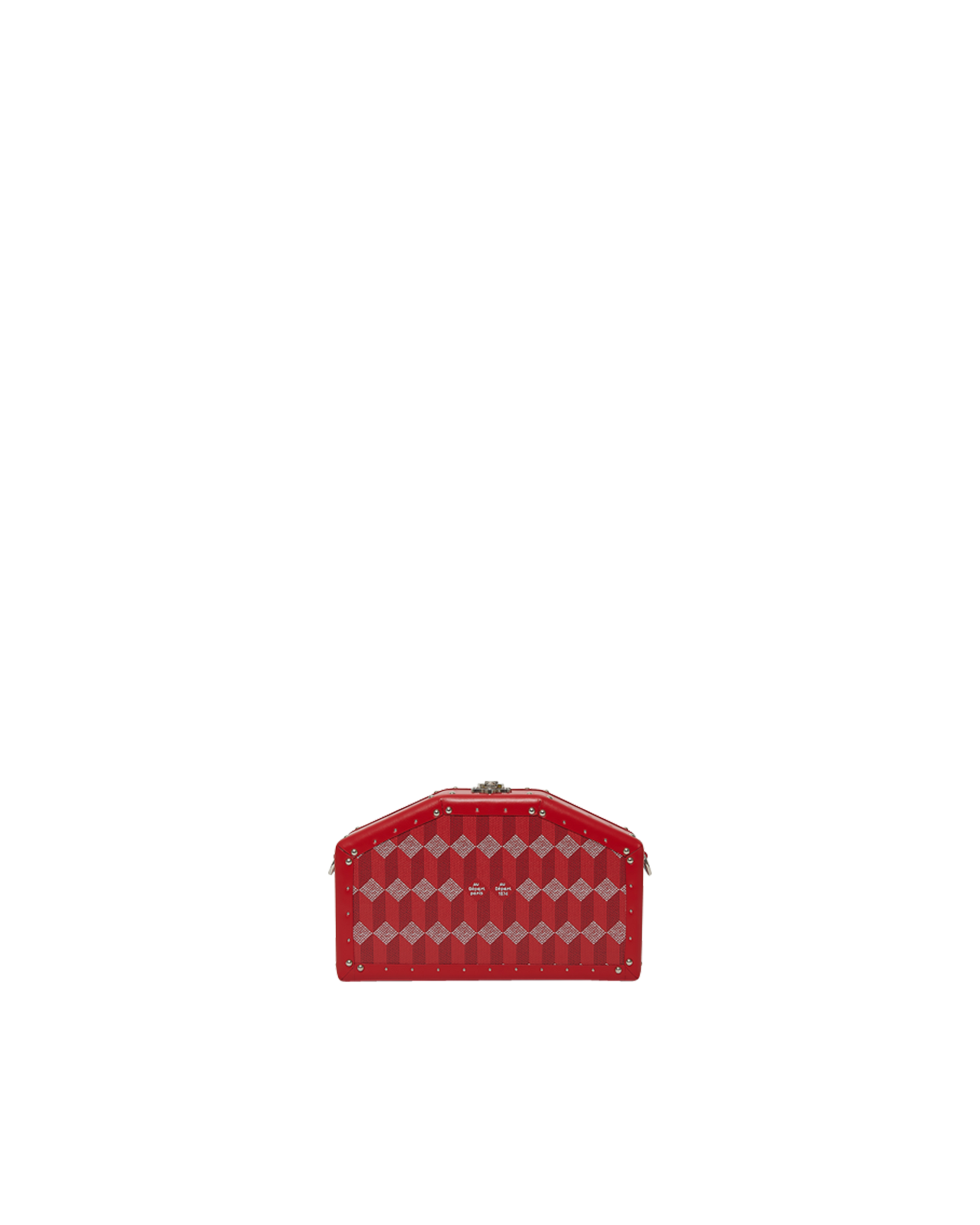 Le Nano Trunk Hexagone Toile Enduite Rouge