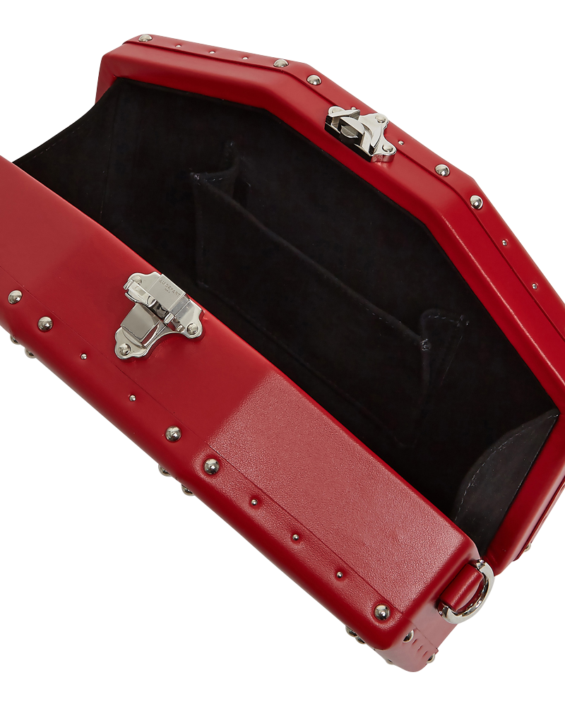 Le Nano Trunk Hexagone Toile Enduite Rouge