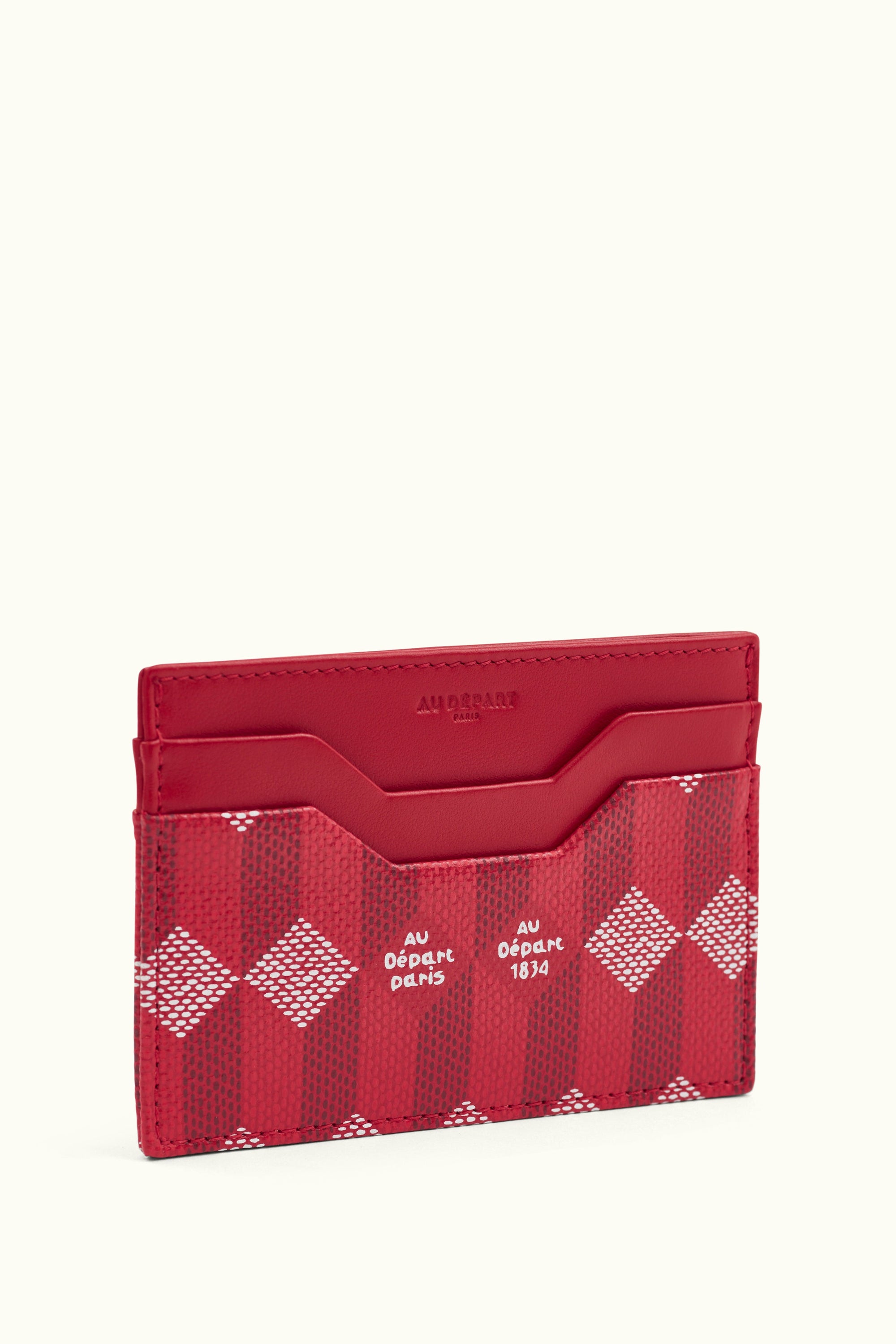 Le Porte-Cartes Toile Enduite Horizontale Rouge