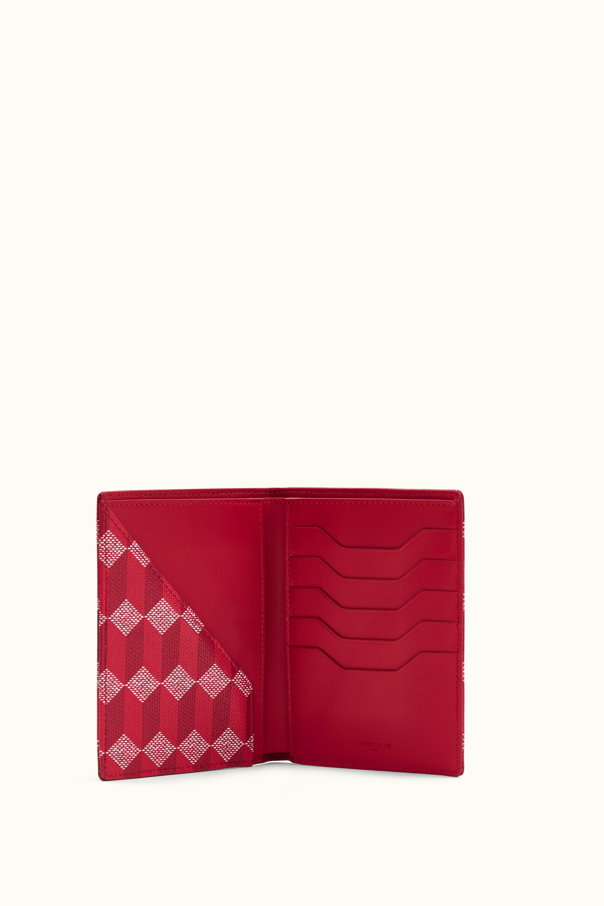 Le Porte-Passeport Toile Enduite Rouge