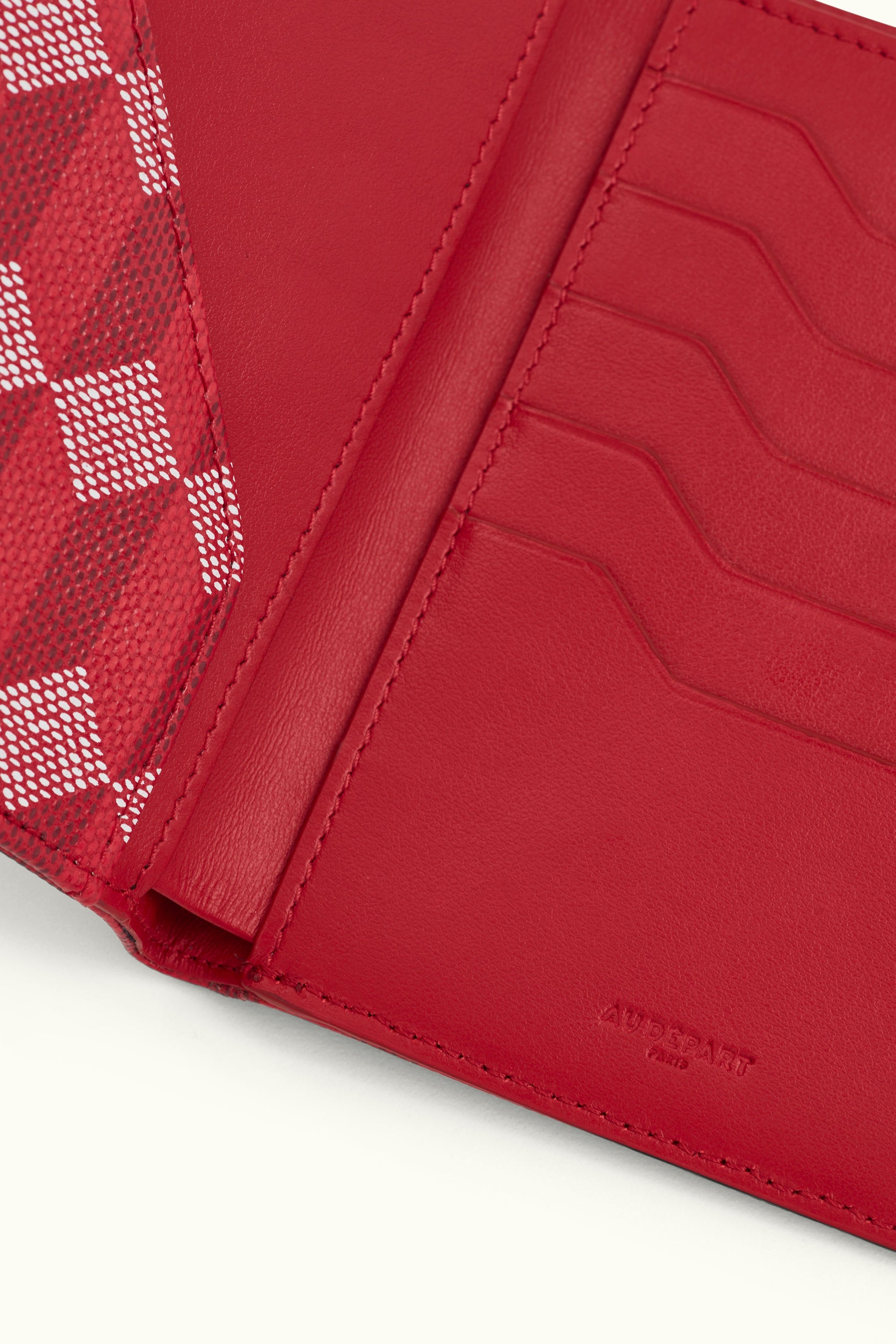 Le Porte-Passeport Toile Enduite Rouge