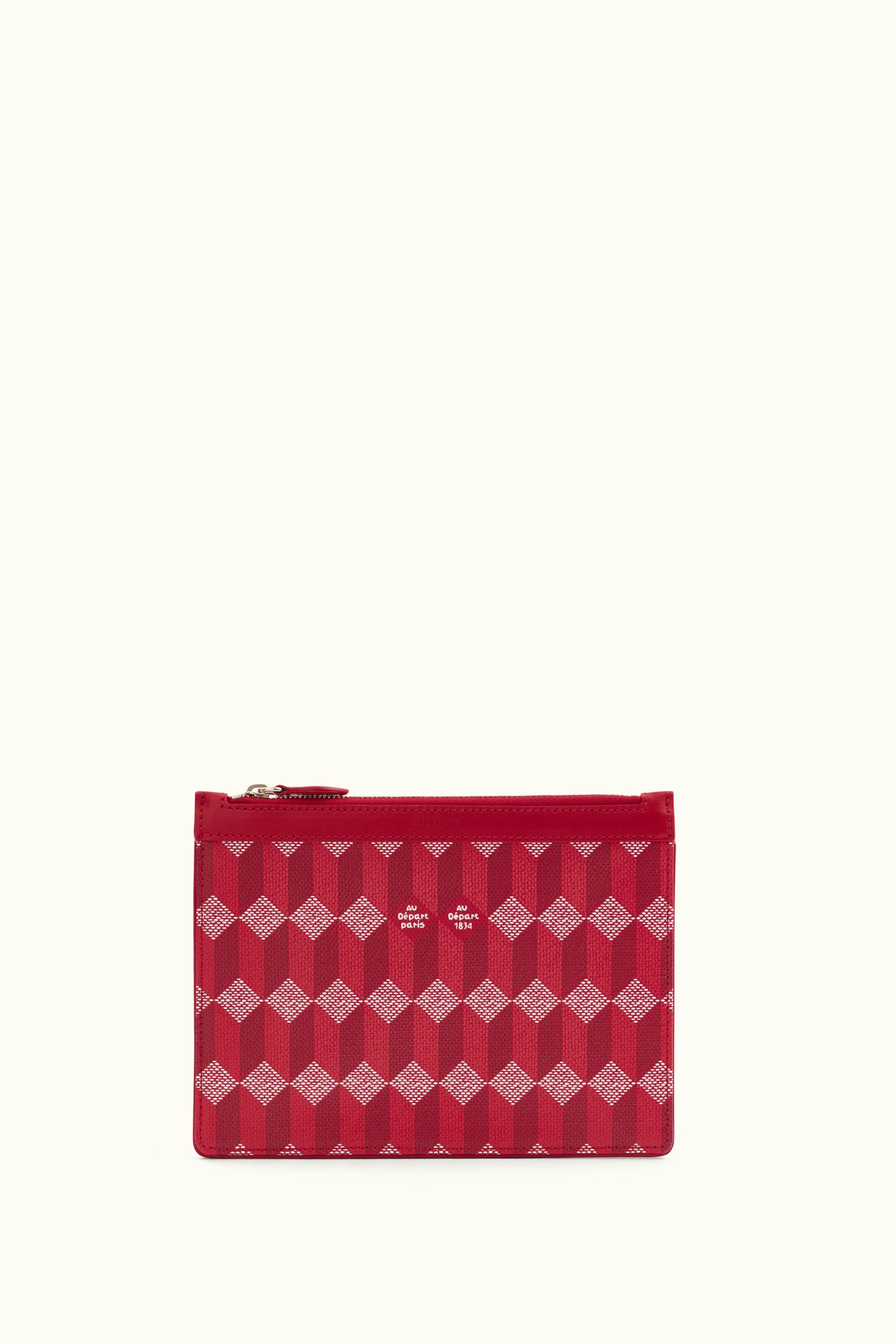 La Pochette M Toile Enduite Rouge