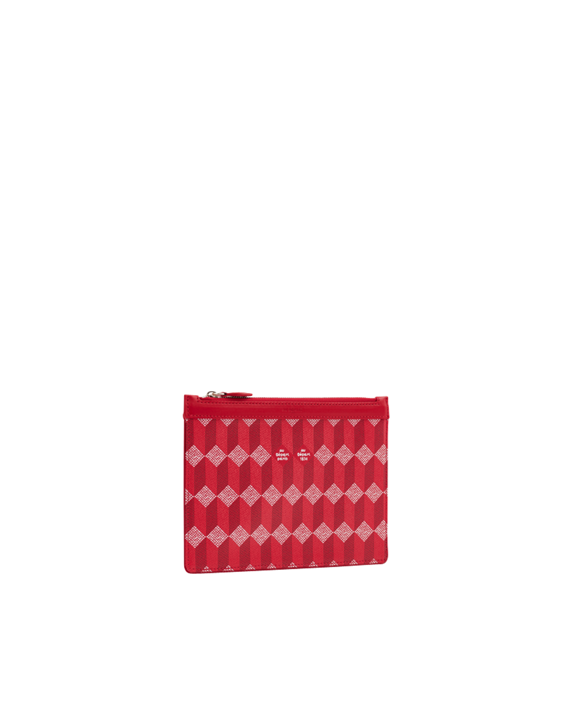 La Pochette M Toile Enduite Rouge