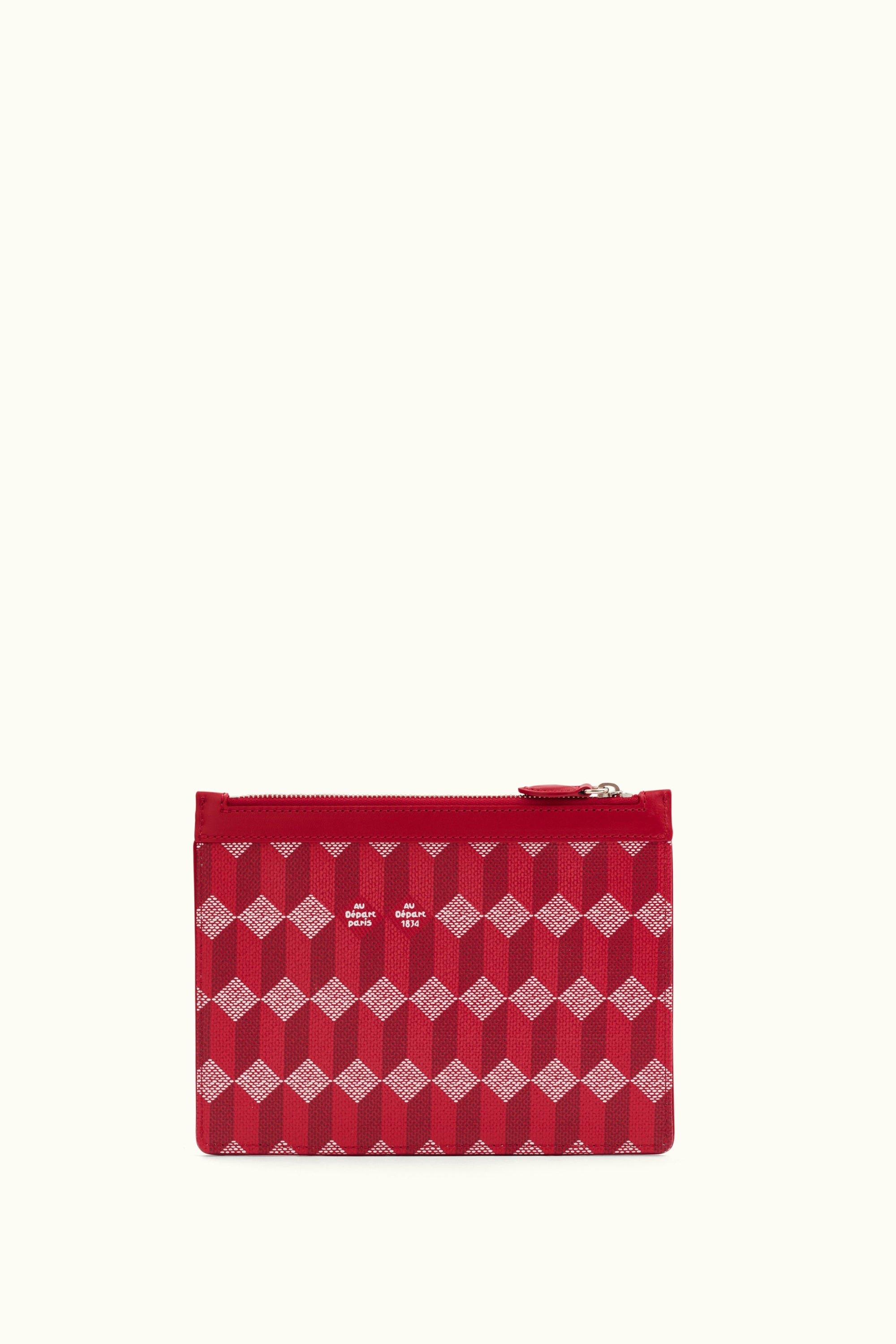 La Pochette M Toile Enduite Rouge