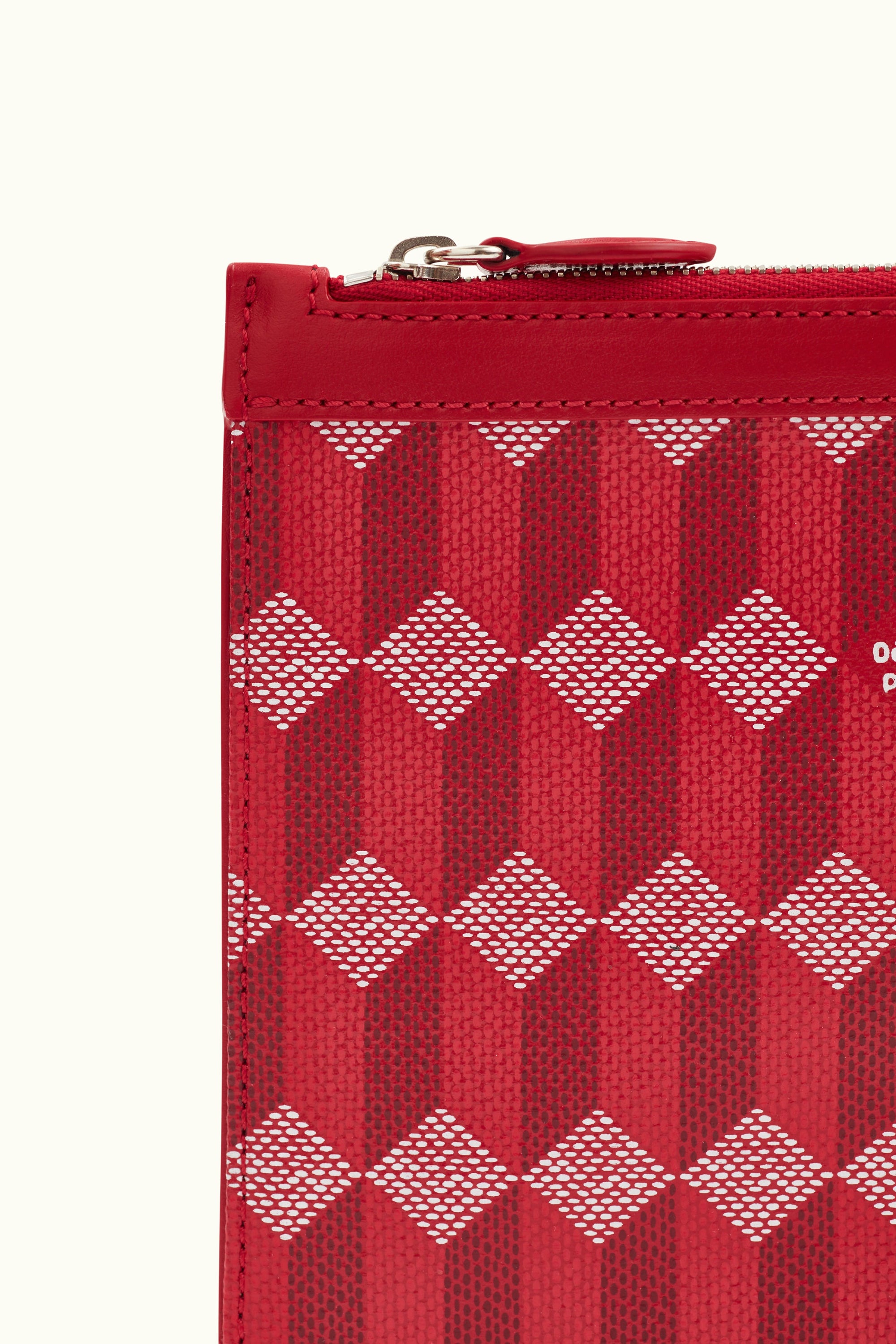 La Pochette M Toile Enduite Rouge