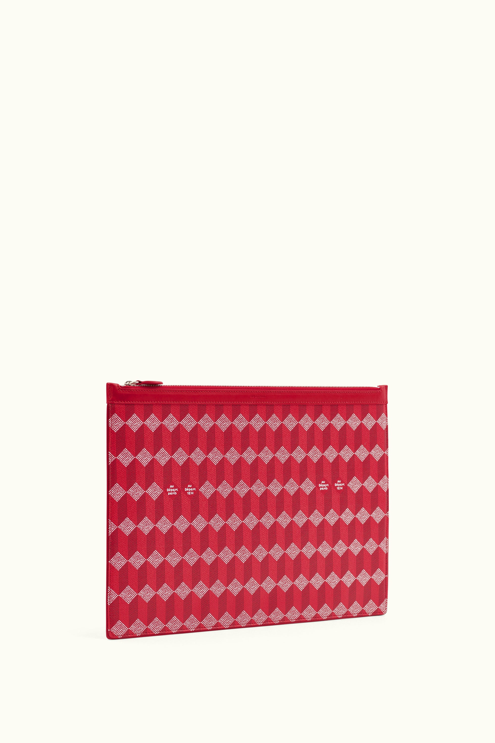 La Pochette XXL Toile Enduite Rouge