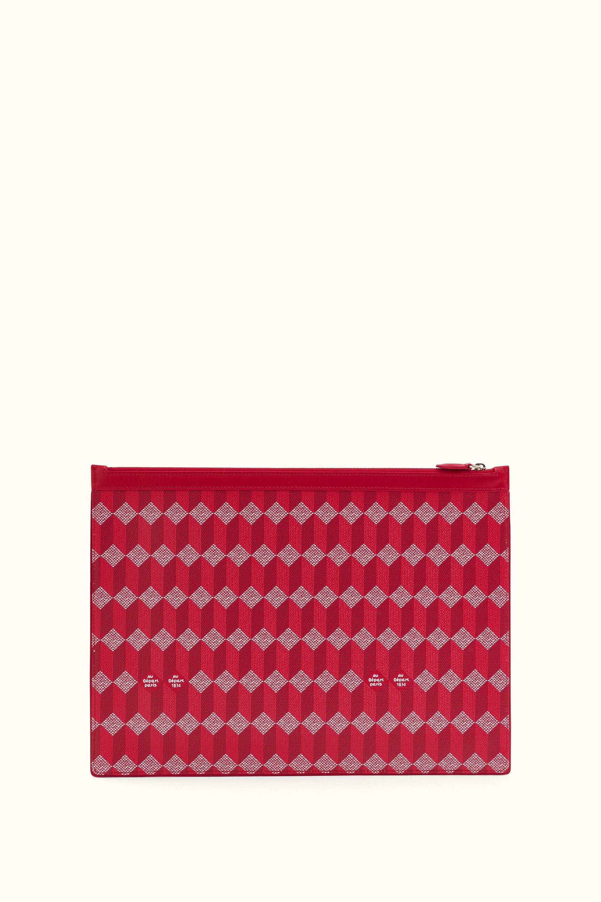 La Pochette XXL Toile Enduite Rouge