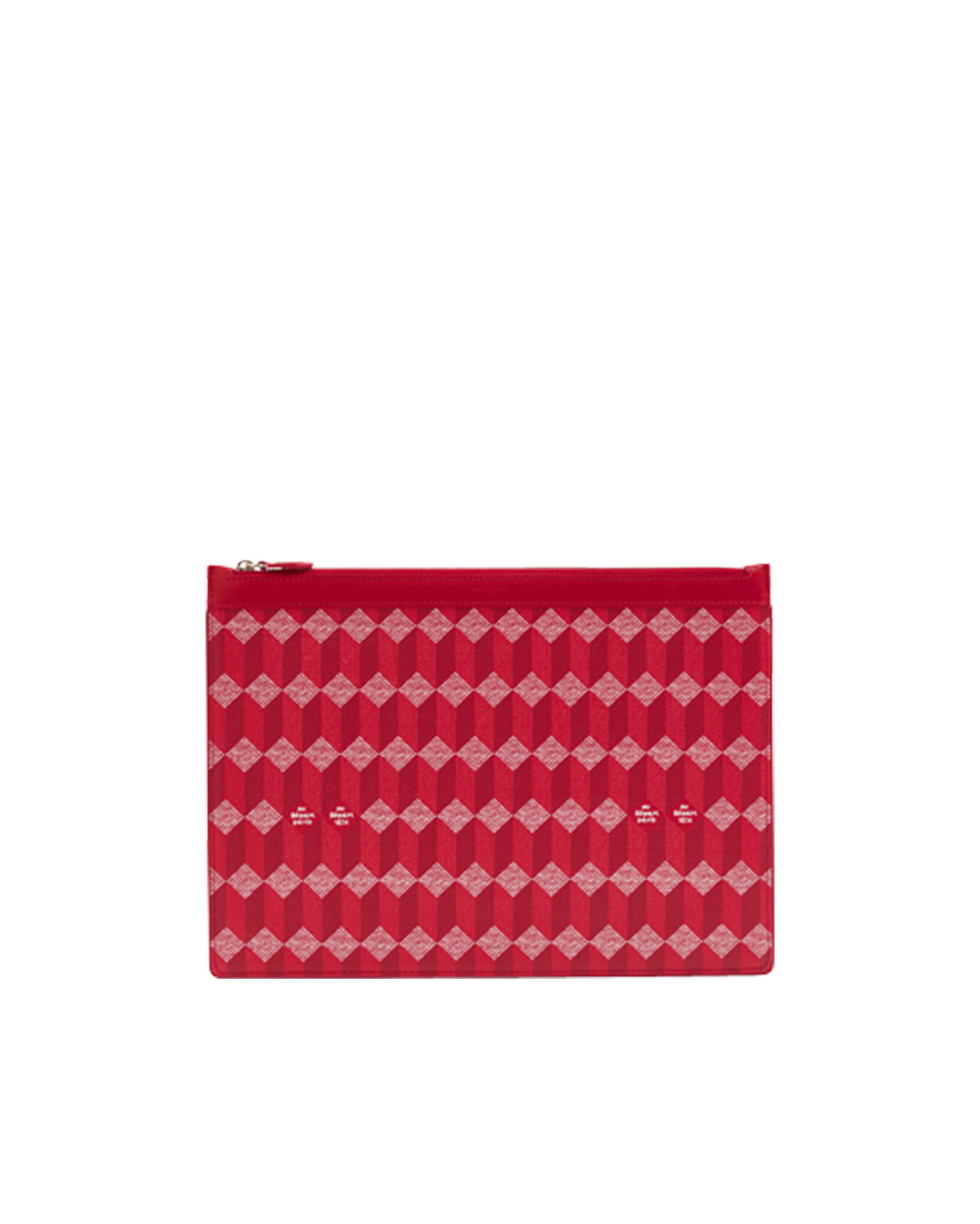 La Pochette XL Toile Enduite Rouge