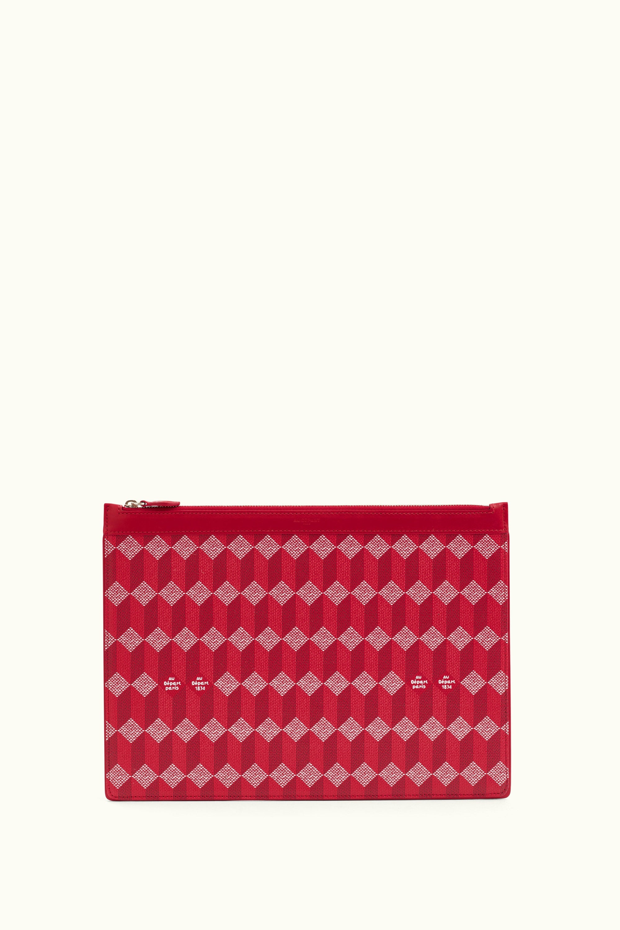 La Pochette XL Toile Enduite Rouge