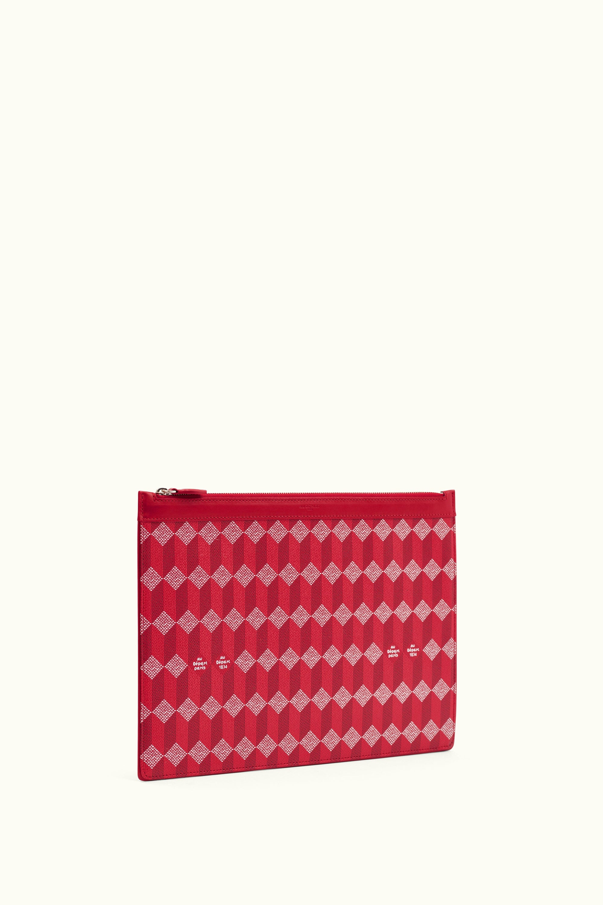 La Pochette XL Toile Enduite Rouge