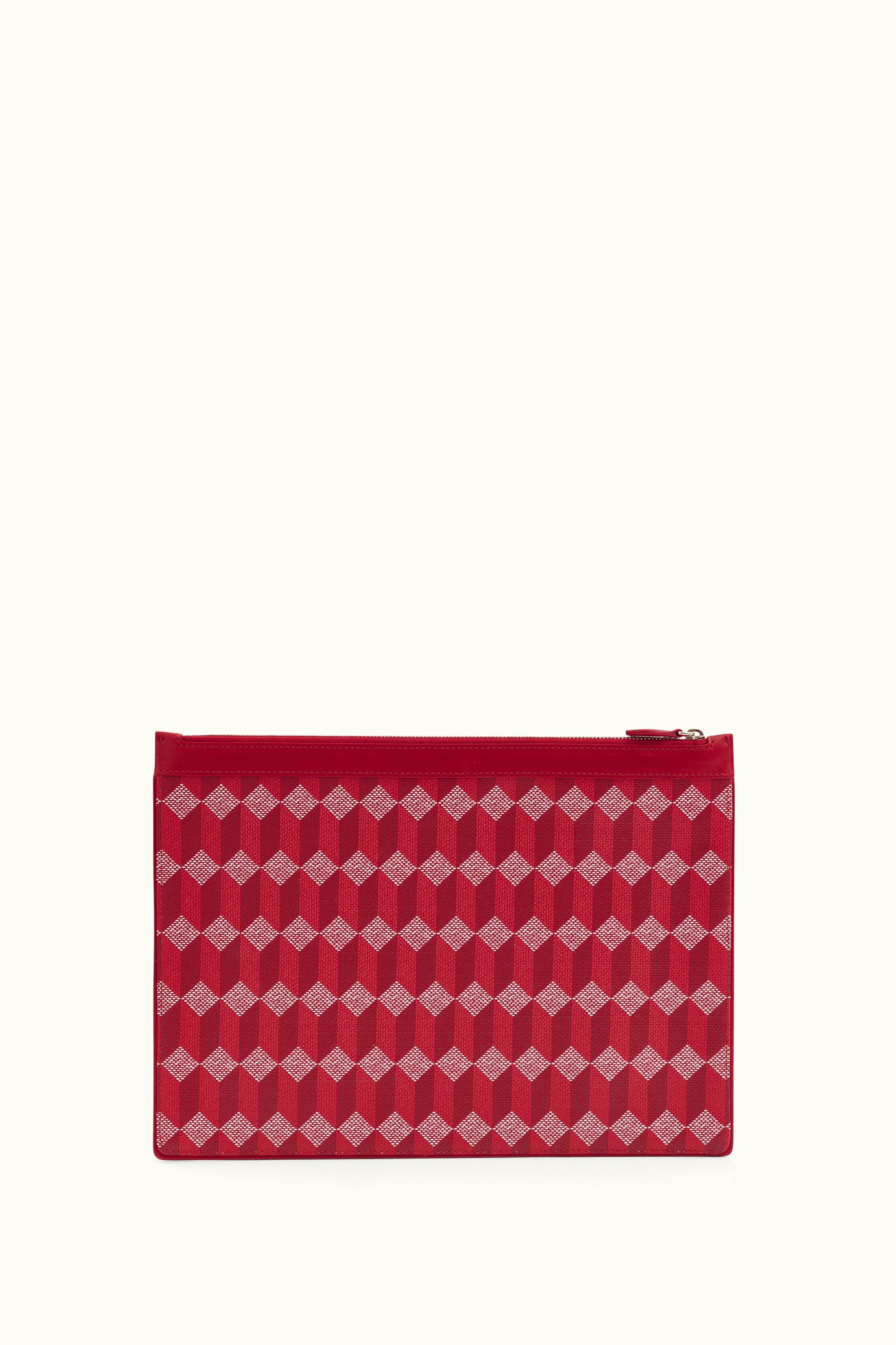 La Pochette XL Toile Enduite Rouge