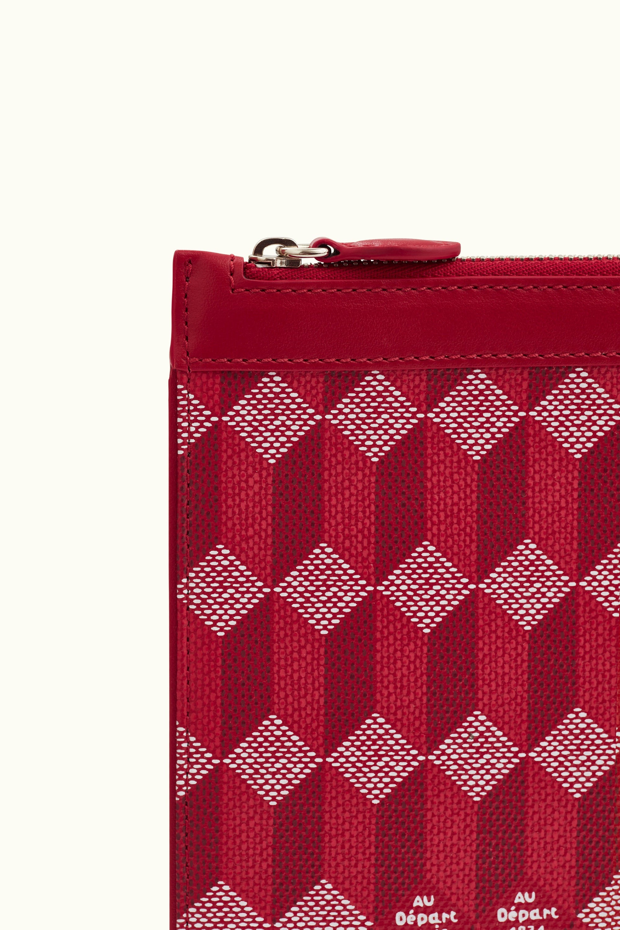 La Pochette XL Toile Enduite Rouge